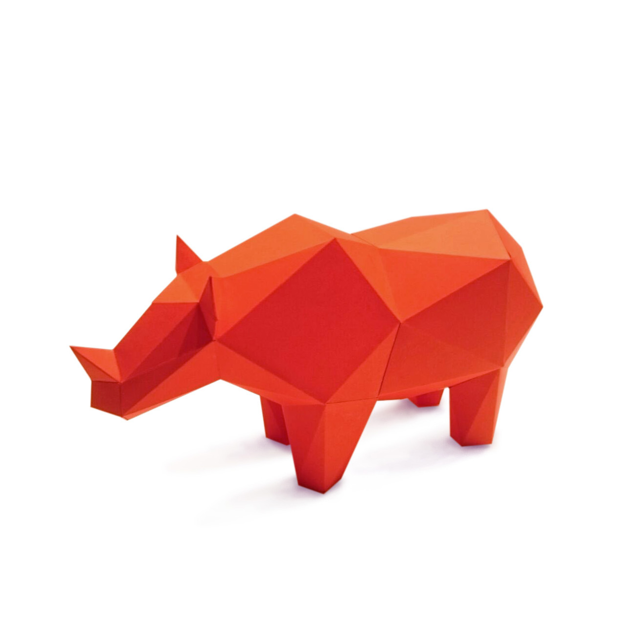 rhino foldingpets 3d puzzle papercraft_1
